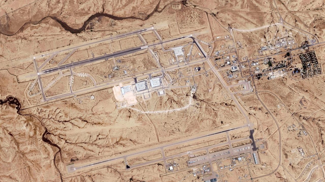 Satellite image analyzed by AP shows damage after Iranian attack on Israeli desert air base