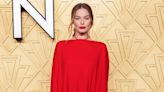 Margot Robbie Dazzles in Dramatic Red Valentino Gown at 'Babylon' Premiere in London