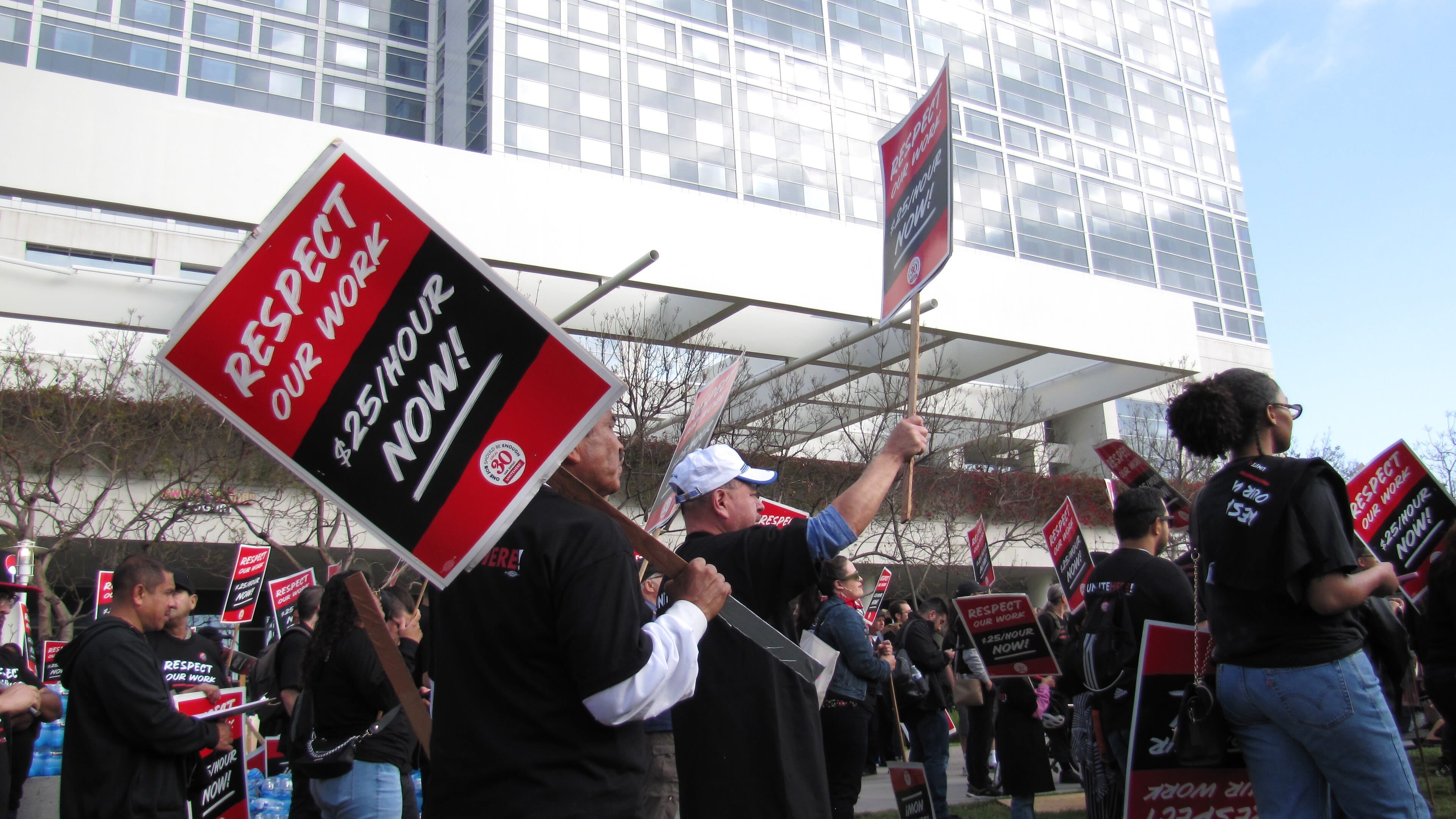 San Diego hotel workers rally for $25 minimum wage on International Workers’ Day