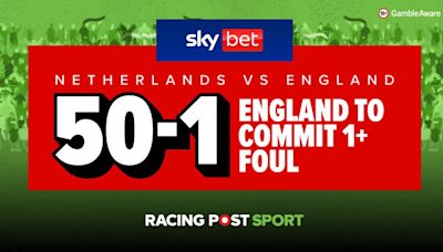 Netherlands vs England Euro 2024 semi-final free bet: get 50-1 odds on England to commit one or more fouls with Sky Bet