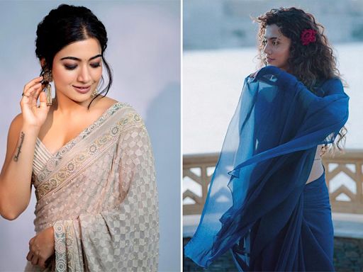 Rashmika Mandanna and Taapsee Pannu in sari: Top Instagram moments