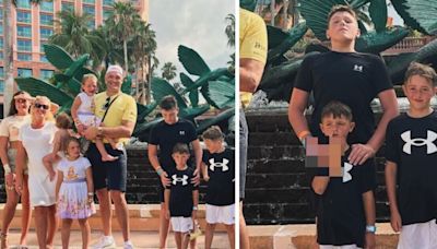Tyson Fury's son makes rude gesture in family holiday picture