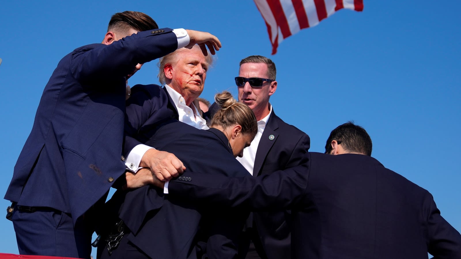 Donald Trump whisked off stage at Pa. rally after loud noises ring through crowd | WATCH LIVE