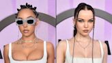 American Music Awards 2022: Tinashe and Dove Cameron Twin in Marc Jacobs Corsets on Red Carpet