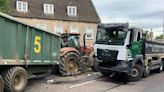 Tractor and truck crash in Tallington closes road in both directions