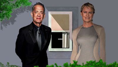 Here stars Tom Hanks, Robin Wright de-aged in eery first look