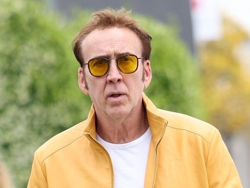 Nicolas Cage dons yellow jacket in LA after debuting movie at Cannes