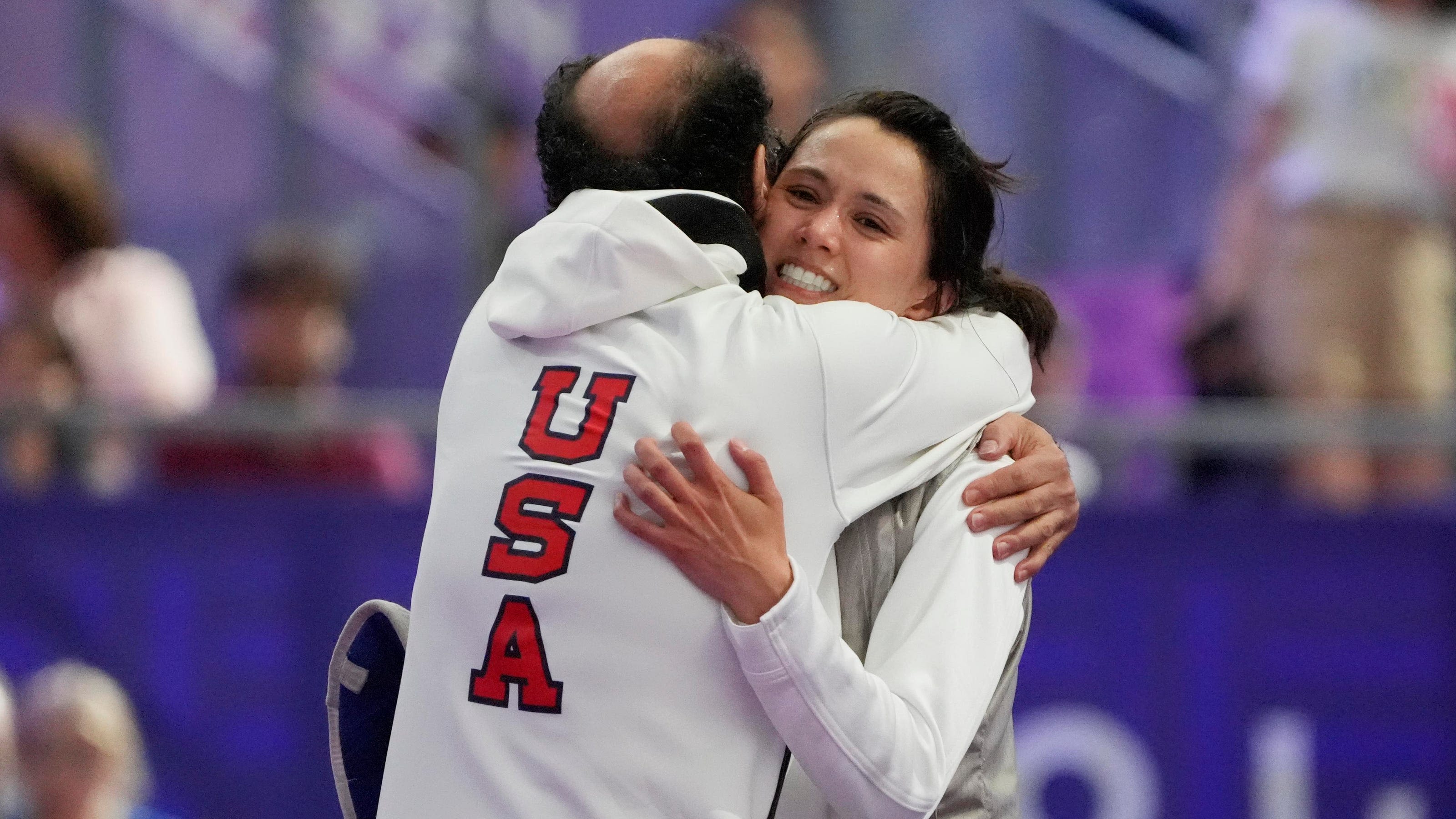 Notre Dame's Lee Kiefer wins all-American fencing final for gold medal in Paris Olympics