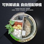 圓形魚缸過濾器魚缸過濾器循環系統循環系統瀑布過濾器三合一小型