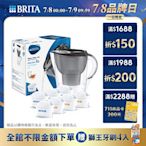 [共1壺7芯]德國BRITA Marella馬利拉濾水壺 3.5L(含1芯)(曜石黑)+3入全效型濾芯+3入去水垢濾芯