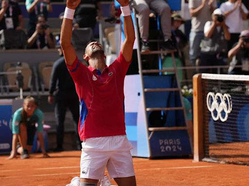 Novak Djokovic wins his first Olympic gold medal by beating Carlos Alcaraz in the men's tennis final