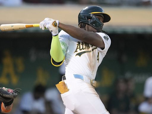 Lawrence Butler hits one of the A's five homers in an 8-2 win over the Astros