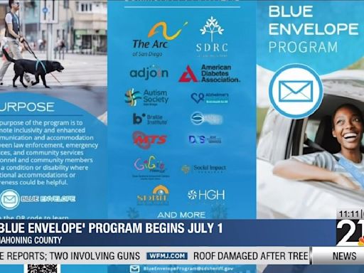 Blue Envelope program to identify drivers and passengers with special needs in Mahoning County