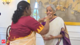 Budget 2024-25: Nirmala Sitharaman gets 'dahi cheeni' blessings from President Droupadi Murmu - The Economic Times