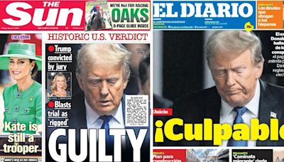 Front Page News: How the World Reacted to Donald Trump's Guilty Verdict in Hush Money Trial