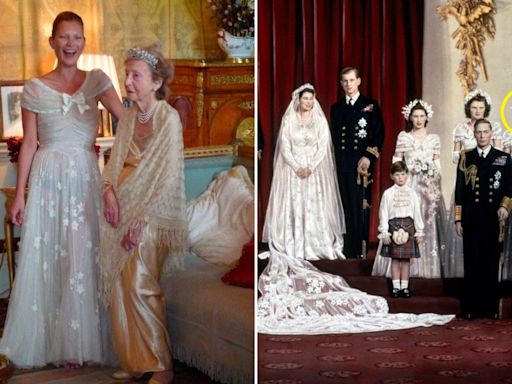 Bridesmaid’s dress from late Queen’s wedding and once worn by Kate Moss up for auction