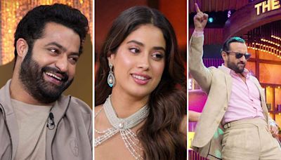 Devara stars Jr. NTR, Janhvi Kapoor and Saif Ali Khan share fun and frolic on the set of Great Indian Kapil Show; photos inside