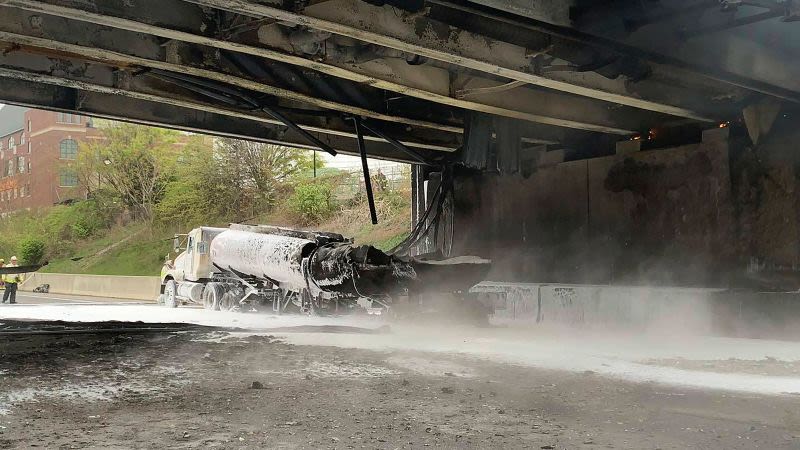 I-95 reopens in Connecticut after gas tanker fire damaged Norwalk overpass