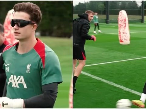 The reason why Liverpool goalkeepers are wearing goggles in Arne Slot’s training sessions