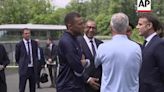 President Emmanuel Macron meets French national football team ahead of Euro 2024