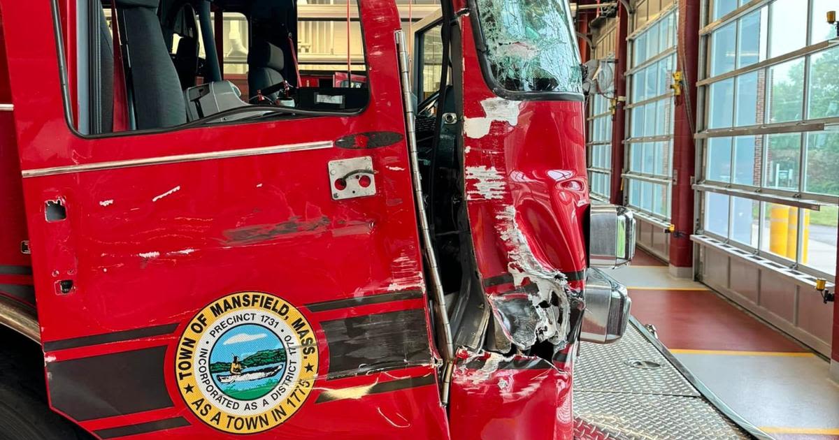 Massachusetts fire truck heavily damaged in hit-and-run tractor-trailer crash