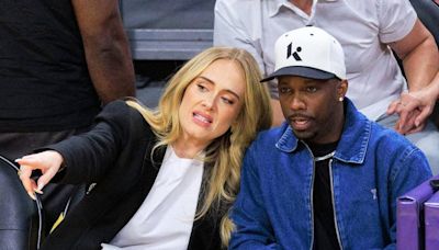 Adele and Boyfriend Rich Paul Cuddle Courtside at Los Angeles Lakers Game