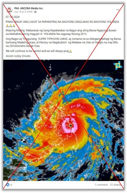 Philippine weather agency refutes false 'super typhoon' warning