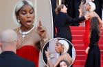 Kelly Rowland appears to scold security guard on Cannes Film Festival red carpet in heated exchange