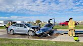 Small plane crashes into car after overshooting runway during emergency landing near Dallas
