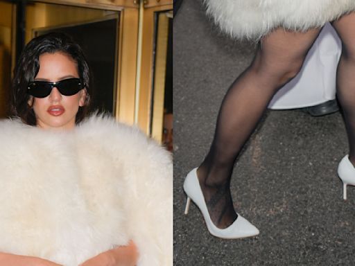 Rosalia Slips Into Classic White Manolo Blahnik Pumps After ‘Tonight Show’ Appearance