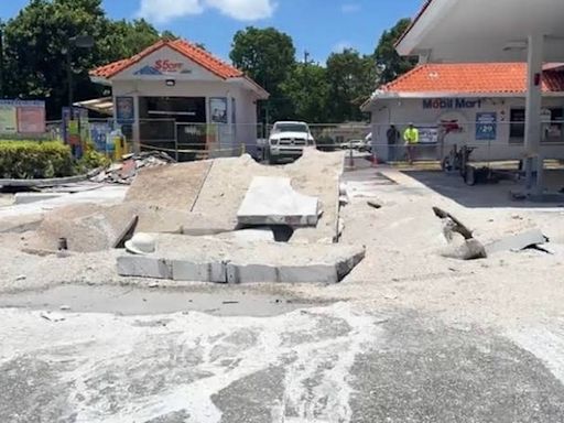 Underground fuel tank explodes at Hallandale Beach gas station: BSO. Man seriously burned