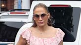 Jennifer Lopez stuns in pink floral dress with Emme in The Hamptons