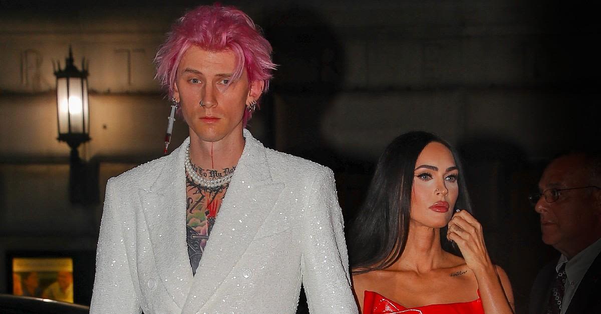 Megan Fox and Machine Gun Kelly Match Outfits as They Attend Michael Rubin's White Party Despite Calling Off Engagement