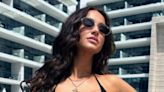 Vicky Pattison puts on a busty display in skimpy black bikini