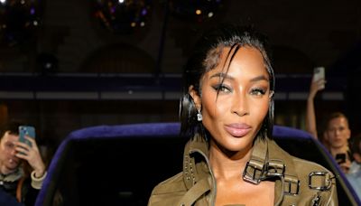 Naomi Campbell Straps Into A Plunging Bondage Leather Jacket