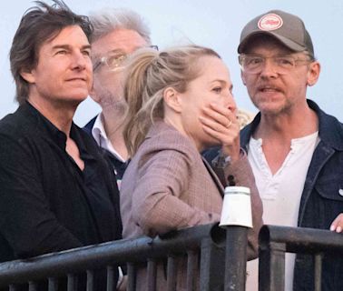 Tom Cruise Attends Coldplay’s Glastonbury Festival Set with Gillian Anderson and Simon Pegg