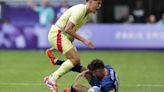 Dominican Republic’s Azcona sent off for kicking Spain’s Cubarsi in groin at Olympics