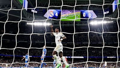 Vinicius double helps Real to 5-0 win over Alaves