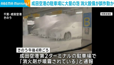 成田機場「白色泡沫海」驚人一幕曝光 停車場多車遭殃