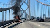 Car fire blocks westbound lanes on the Bay Bridge