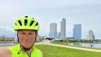 Wisconsinite returns to Milwaukee after finishing a 1,100 mile bike ride in 13- days.