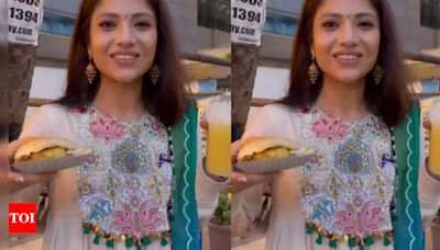 Kinjal Rajpriya relishes Mumbai's vada-pav experience ahead of her event | Gujarati Movie News - Times of India