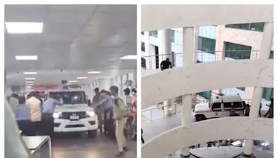 印度警車直驅醫院！一路衝上4樓掀混亂