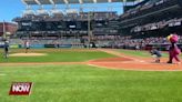 Judge Jeffrey Reed throws out first pitch at Thursday's Cleveland Guardians game