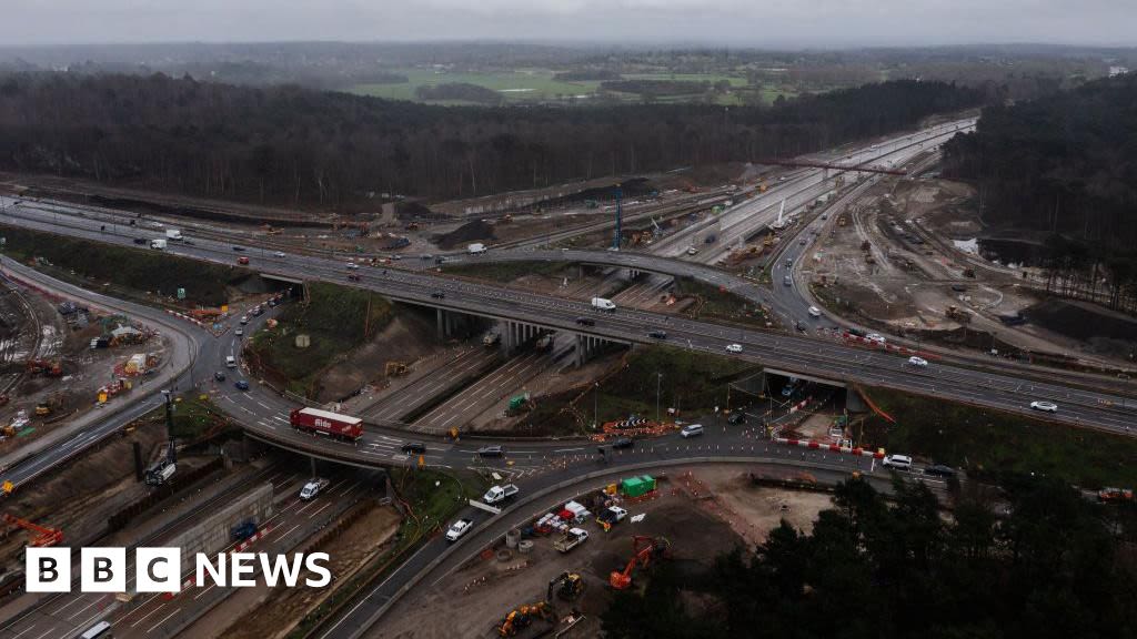 M25: Partial motorway closure due as junction works continue