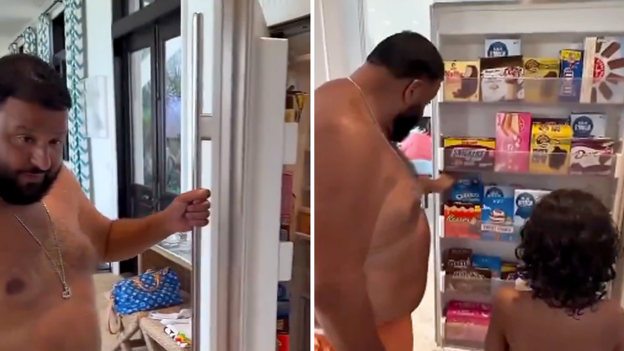 DJ Khaled's Ridiculously Stocked Ice Cream Freezer Video Goes Viral