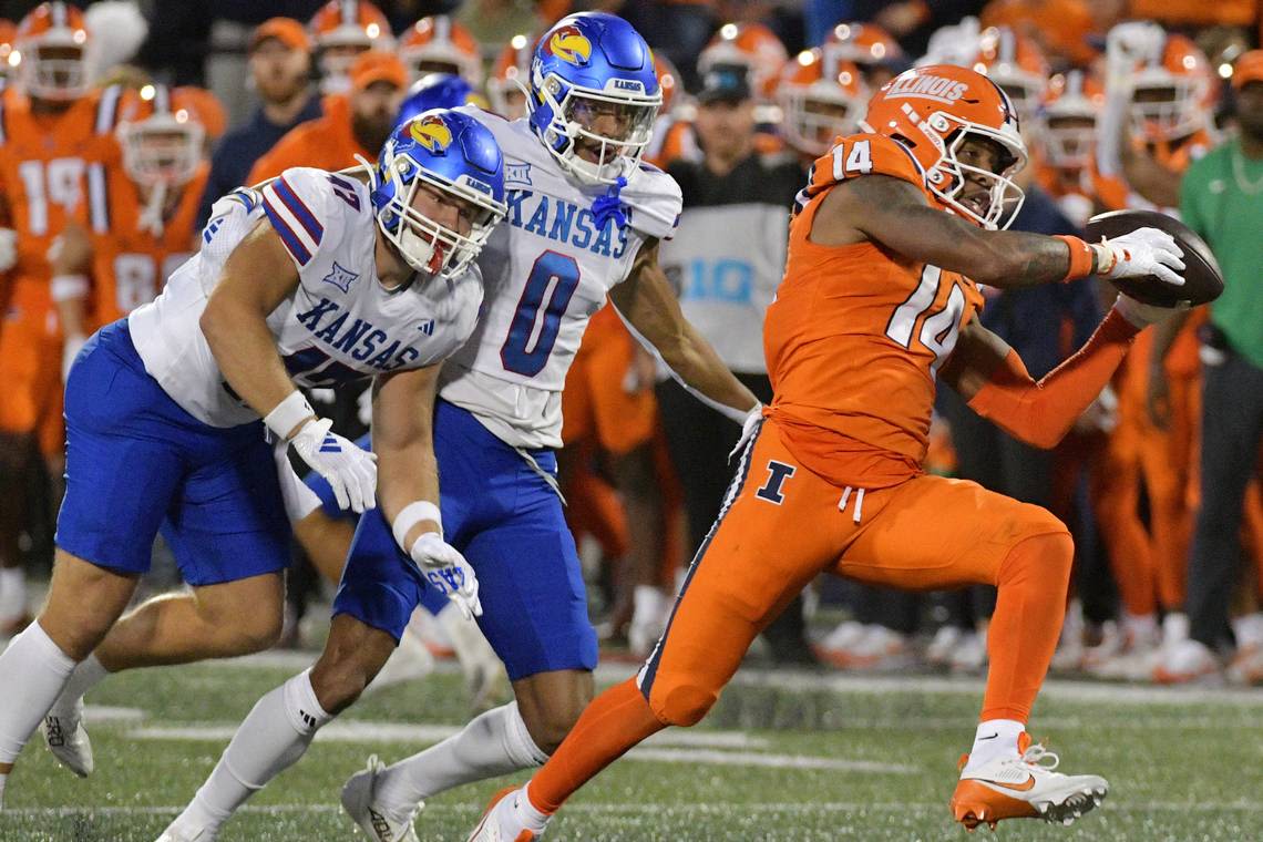 No. 19 Kansas football upset by Illinois in ugly road matchup. Here are 3 takeaways