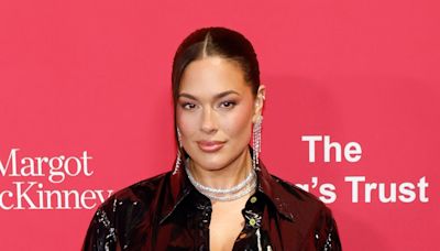 Ashley Graham Styled Her White Crochet Cover-Up With These Trendy Accessories
