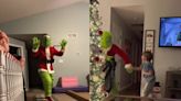 Parents are going viral by dressing up as the Grinch and terrorizing their children before Christmas