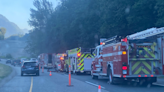 Update: Wildfire near Highway 1 in Popkum shuts down 1 lane